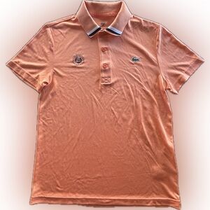 Lacoste x Roland Garros Polo Shirt XS ball boy or girl polo shirt Orange Rare